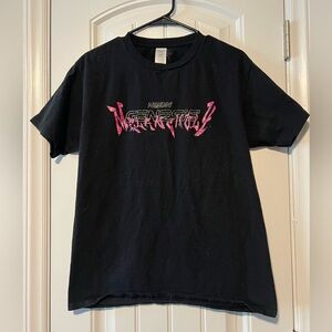 Black Genesis T-Shirt with Pink Graphic